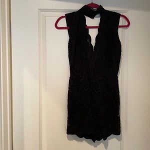 Black Bebe lace romper